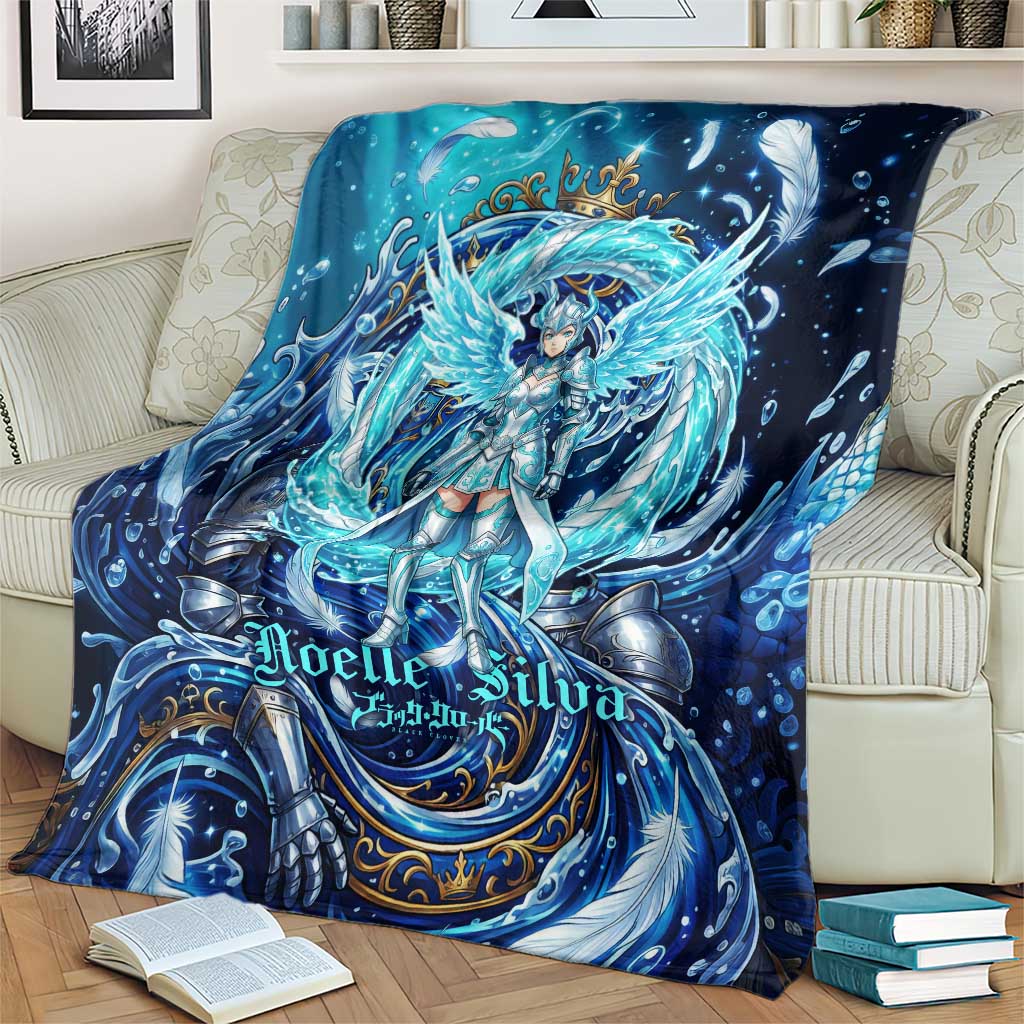 Noelle Silva Black Clover Blanket Celestial Armor Anime Style with Oceanic Magic Swirls