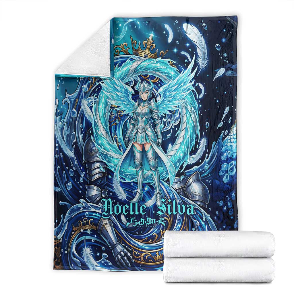 Noelle Silva Black Clover Blanket Celestial Armor Anime Style with Oceanic Magic Swirls