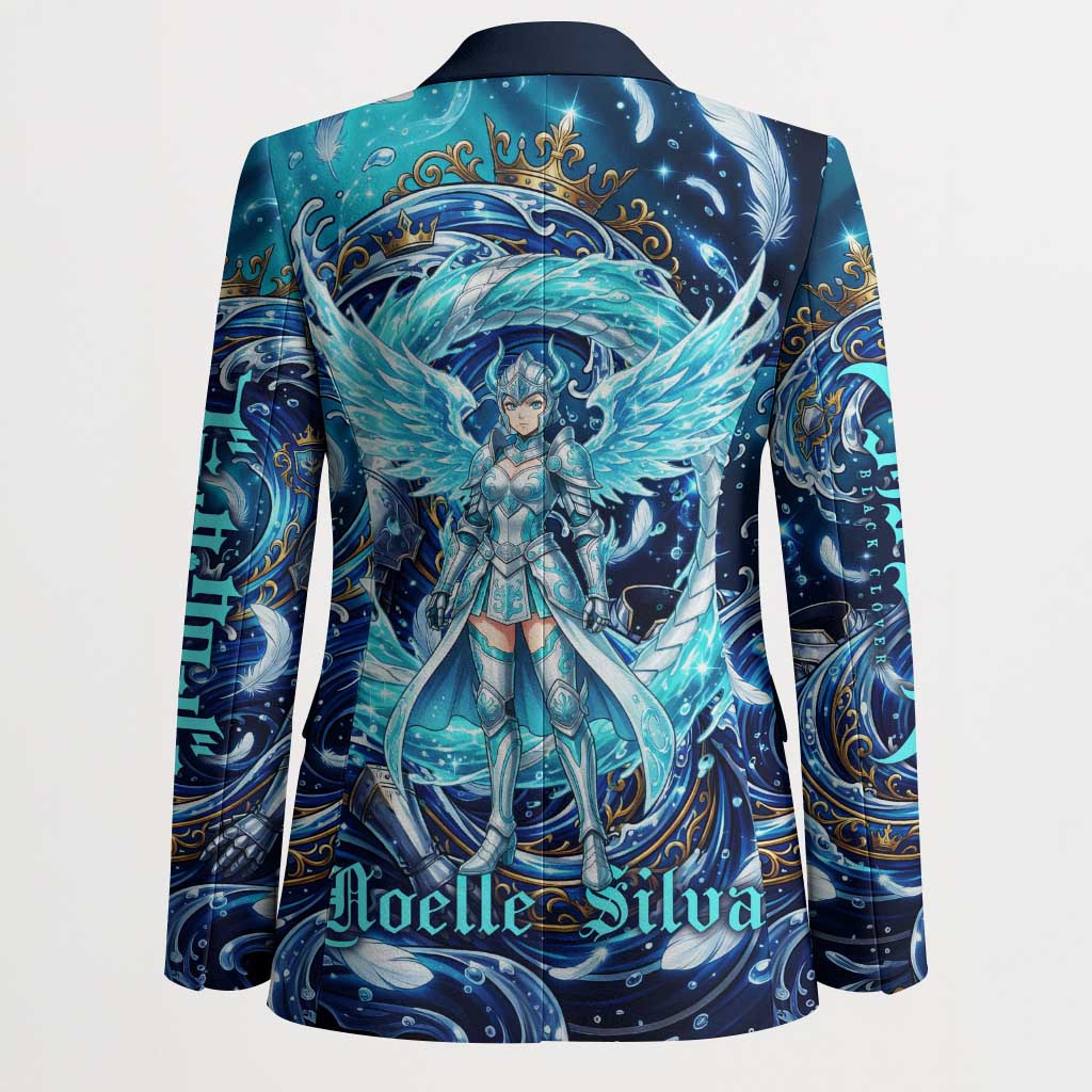 Noelle Silva Black Clover Blazer Celestial Armor Anime Style with Oceanic Magic Swirls