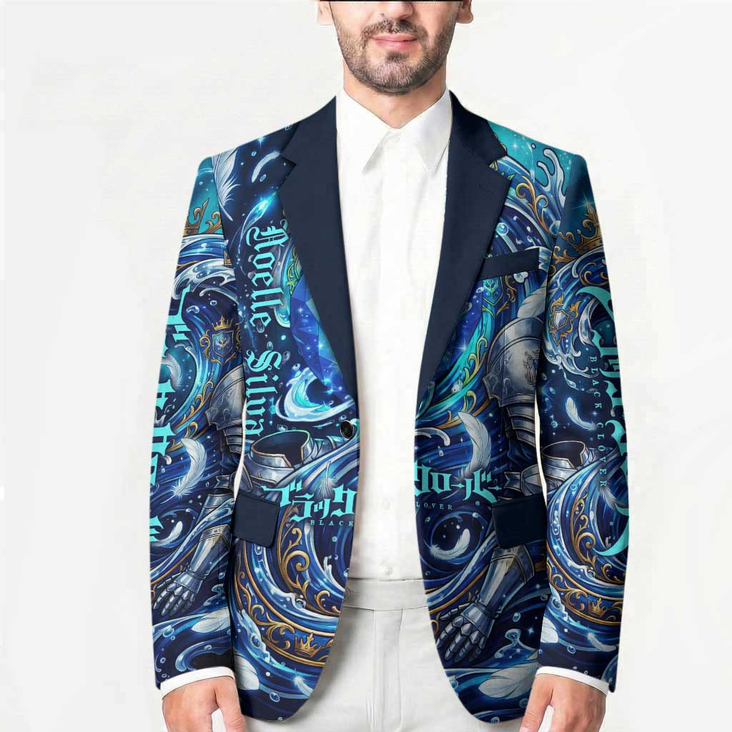 Noelle Silva Black Clover Blazer Celestial Armor Anime Style with Oceanic Magic Swirls