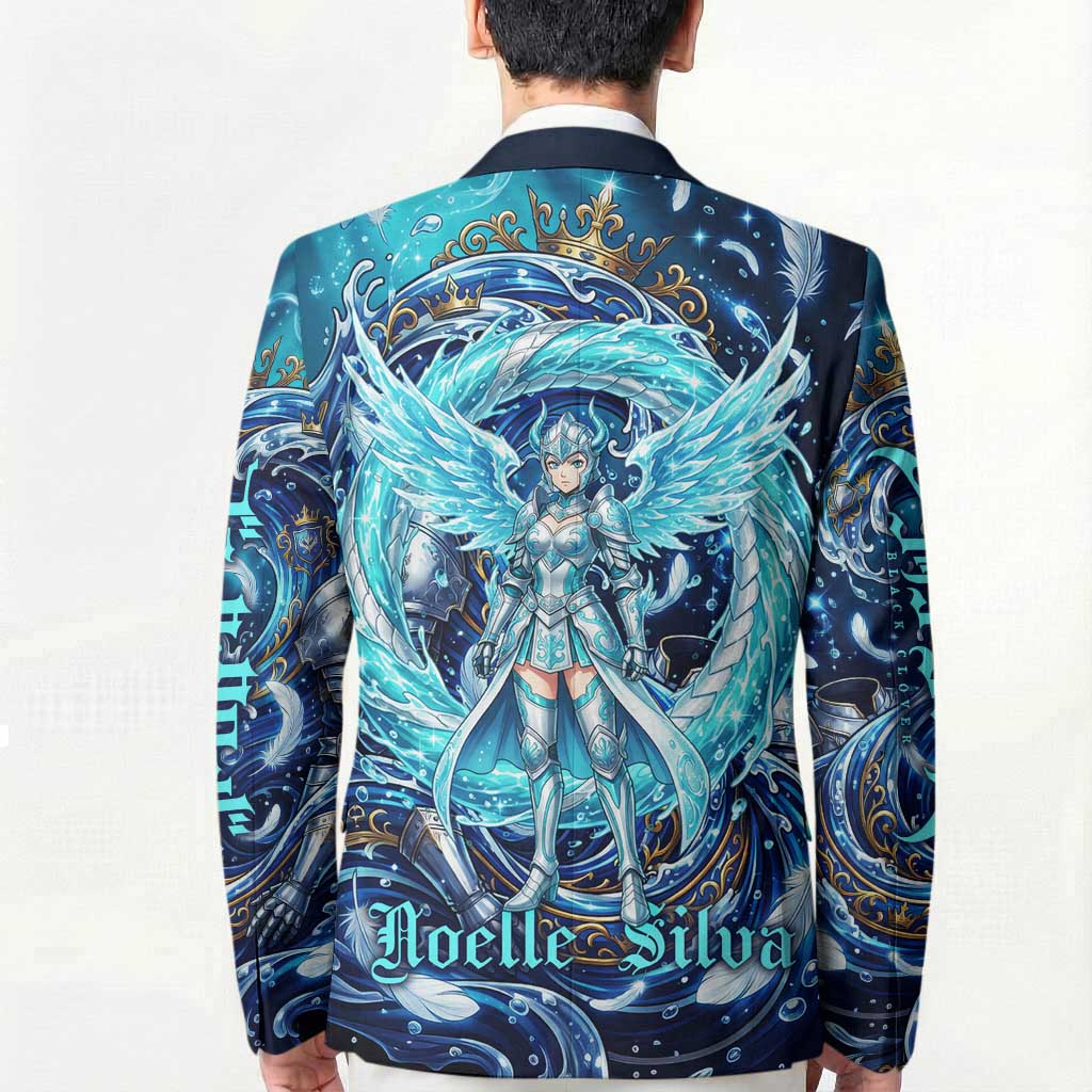 Noelle Silva Black Clover Blazer Celestial Armor Anime Style with Oceanic Magic Swirls