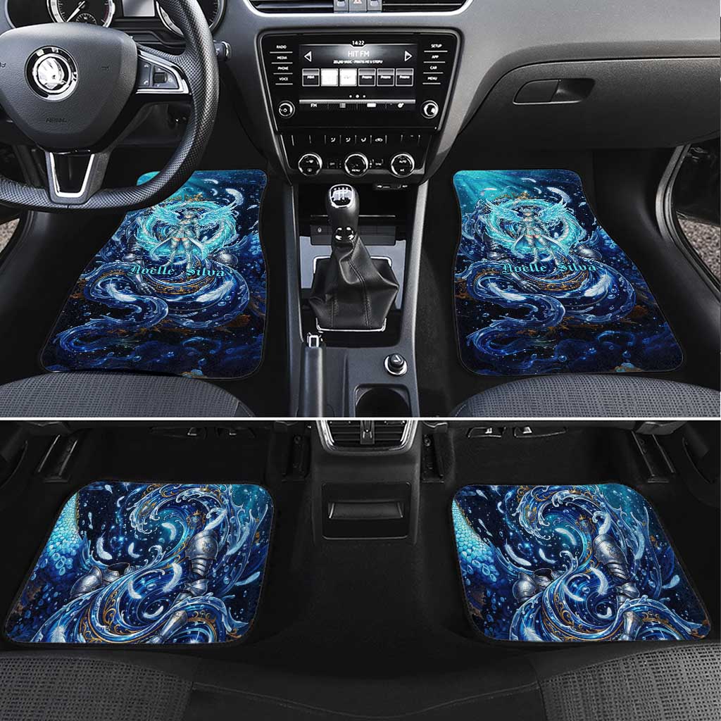 Noelle Silva Black Clover Car Mats Celestial Armor Anime Style with Oceanic Magic Swirls
