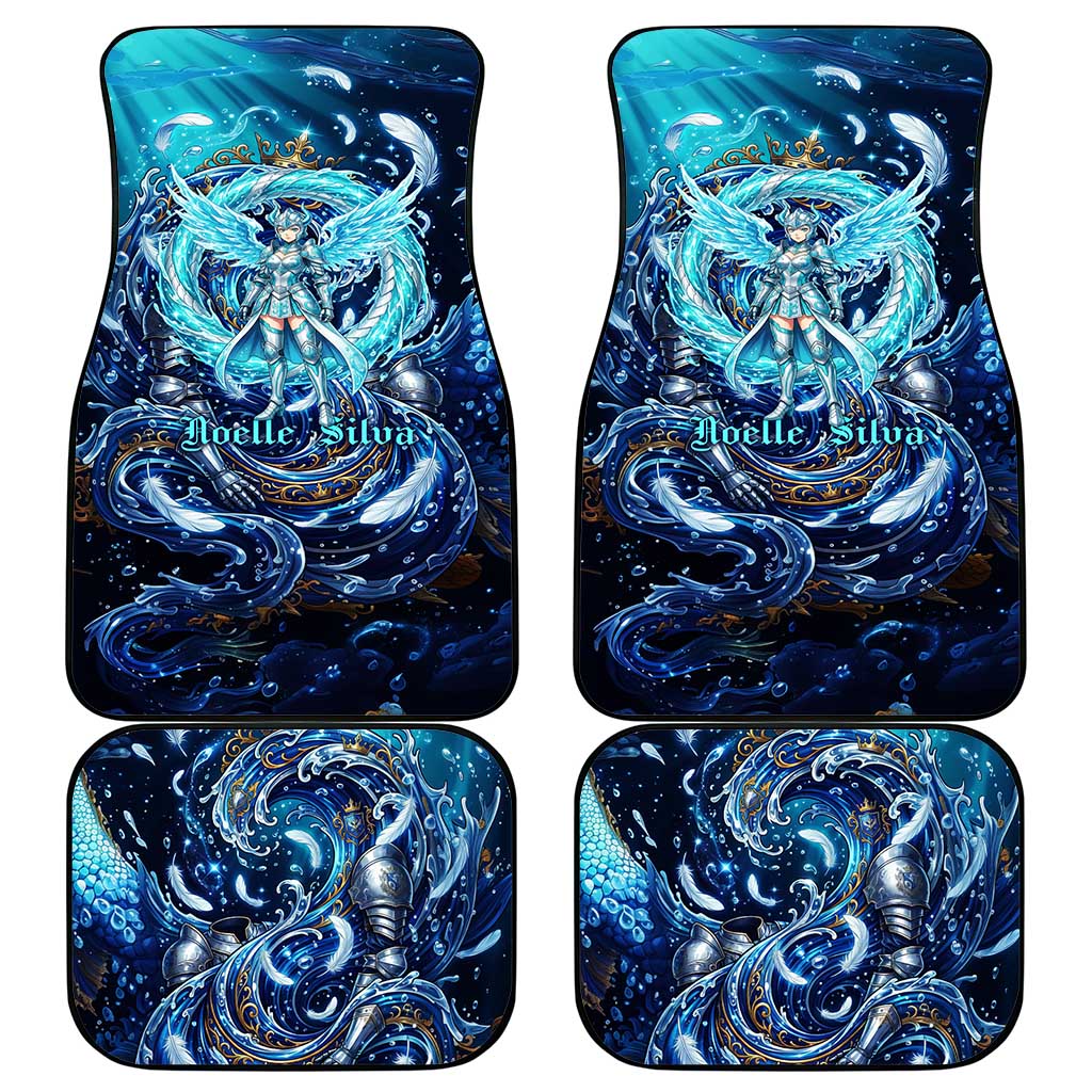 Noelle Silva Black Clover Car Mats Celestial Armor Anime Style with Oceanic Magic Swirls