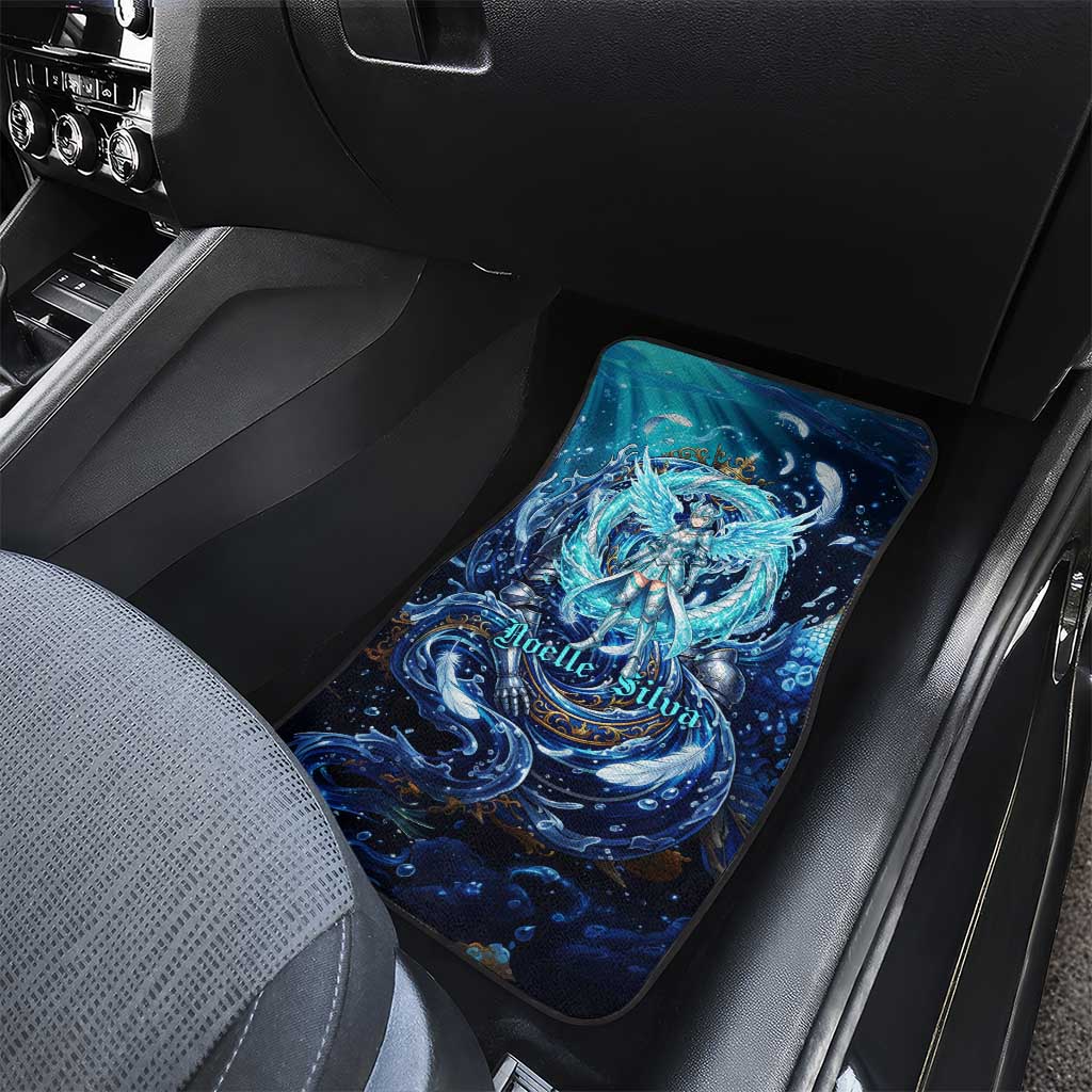 Noelle Silva Black Clover Car Mats Celestial Armor Anime Style with Oceanic Magic Swirls