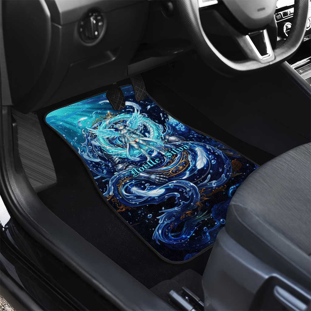Noelle Silva Black Clover Car Mats Celestial Armor Anime Style with Oceanic Magic Swirls