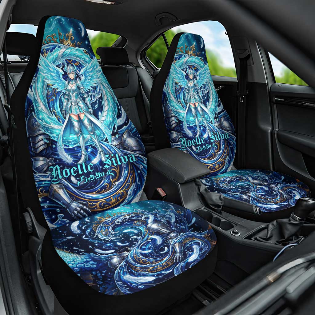 Noelle Silva Black Clover Car Seat Cover Celestial Armor Anime Style with Oceanic Magic Swirls