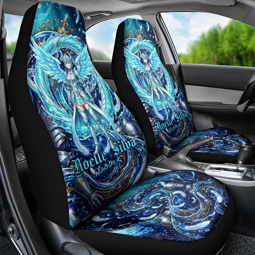 Noelle Silva Black Clover Car Seat Cover Celestial Armor Anime Style with Oceanic Magic Swirls