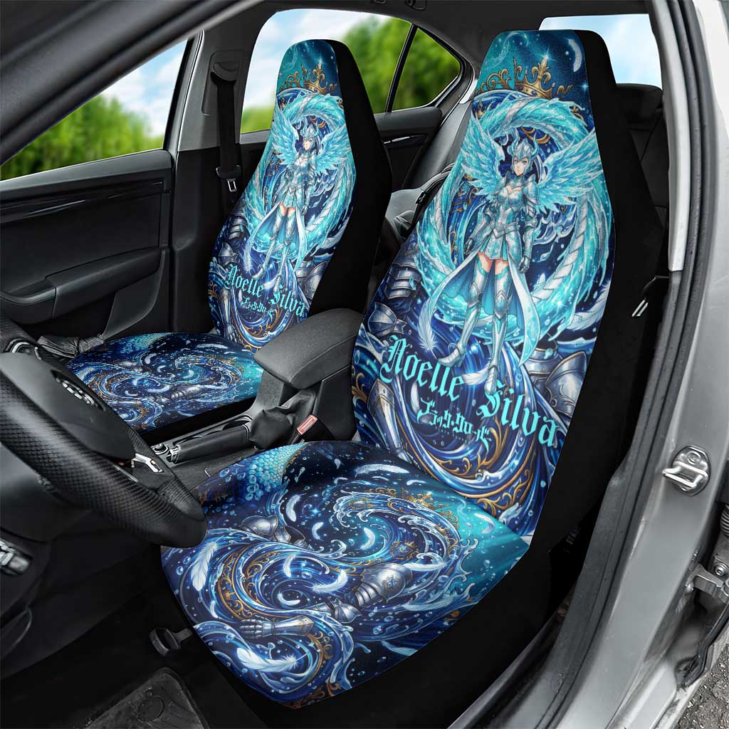 Noelle Silva Black Clover Car Seat Cover Celestial Armor Anime Style with Oceanic Magic Swirls