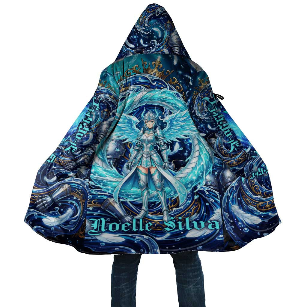 Noelle Silva Black Clover Cloak Celestial Armor Anime Style with Oceanic Magic Swirls