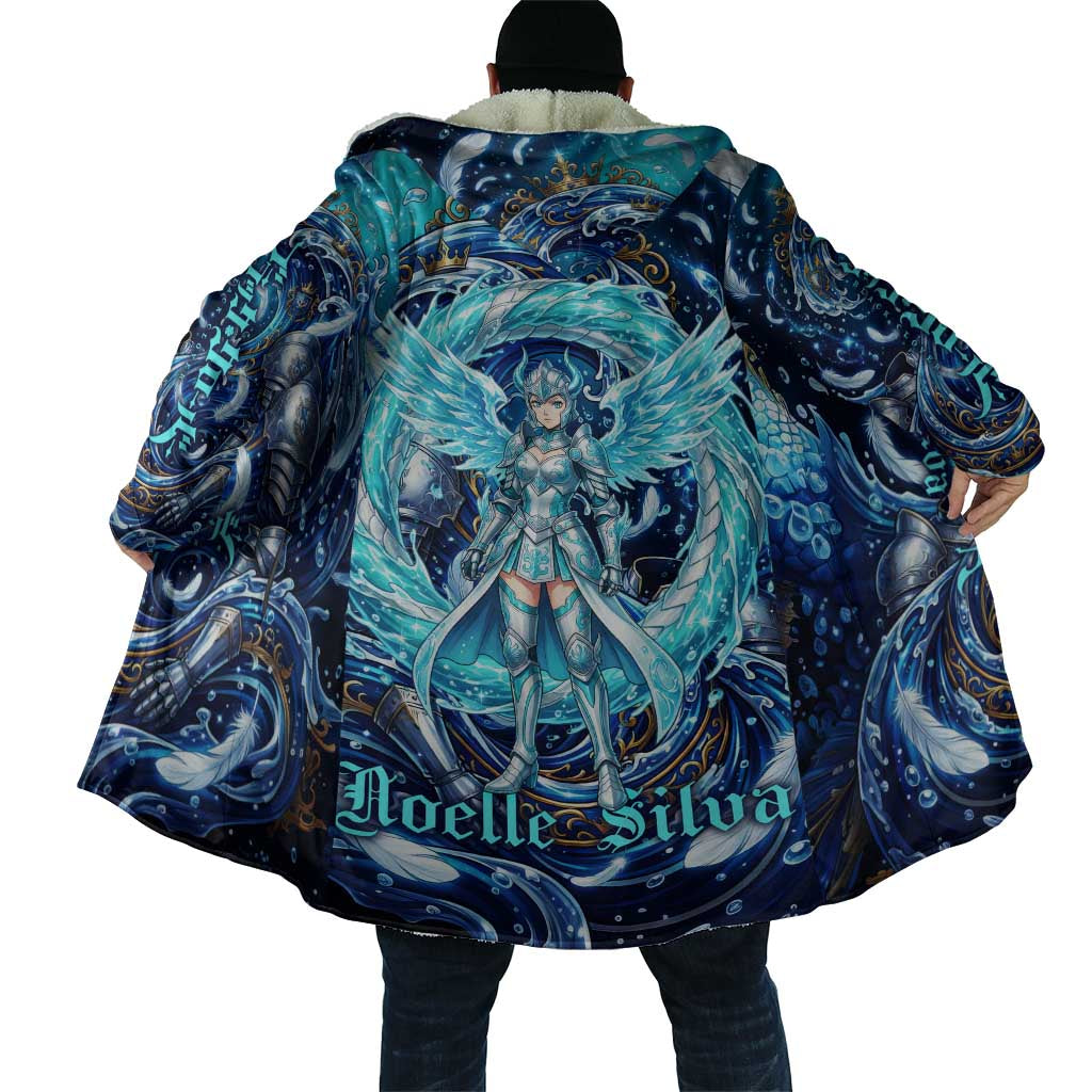 Noelle Silva Black Clover Cloak Celestial Armor Anime Style with Oceanic Magic Swirls