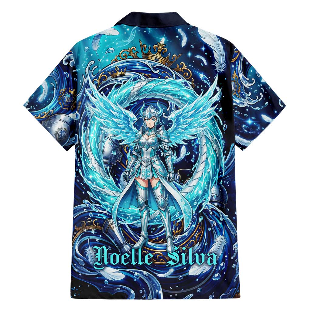 Noelle Silva Black Clover Family Matching Tank Maxi Dress and Hawaiian Shirt Celestial Armor Anime Style with Oceanic Magic Swirls