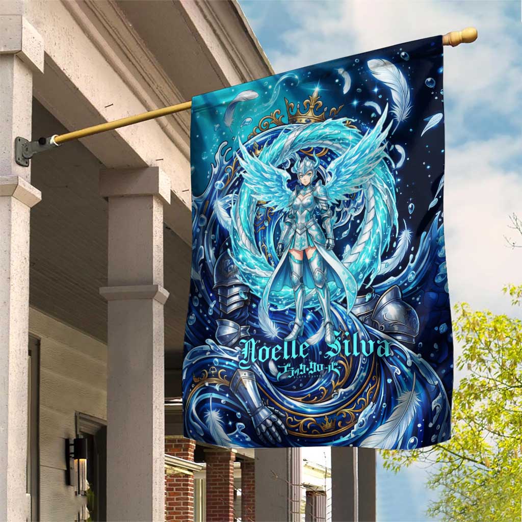 Noelle Silva Black Clover Garden Flag Celestial Armor Anime Style with Oceanic Magic Swirls