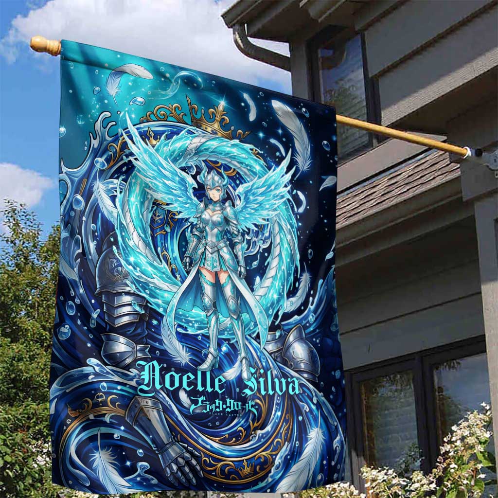 Noelle Silva Black Clover Garden Flag Celestial Armor Anime Style with Oceanic Magic Swirls