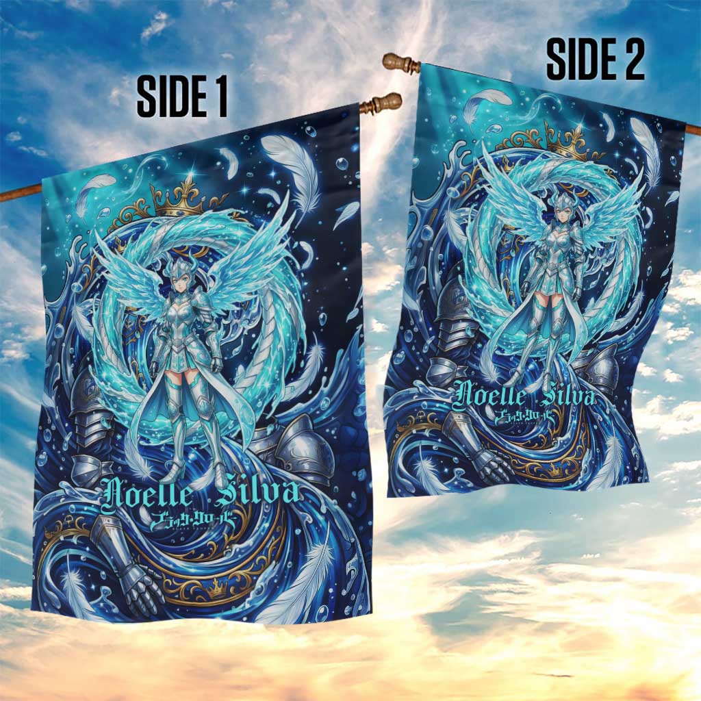 Noelle Silva Black Clover Garden Flag Celestial Armor Anime Style with Oceanic Magic Swirls