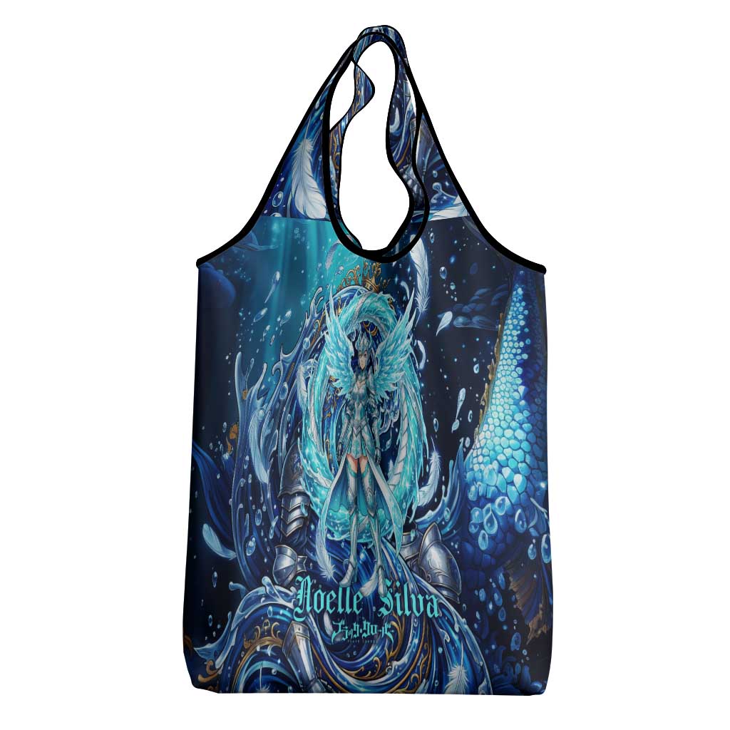 Noelle Silva Black Clover Grocery Bag Celestial Armor Anime Style with Oceanic Magic Swirls