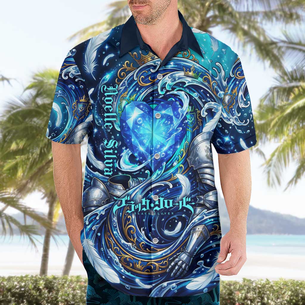 Noelle Silva Black Clover Hawaiian Shirt Celestial Armor Anime Style with Oceanic Magic Swirls