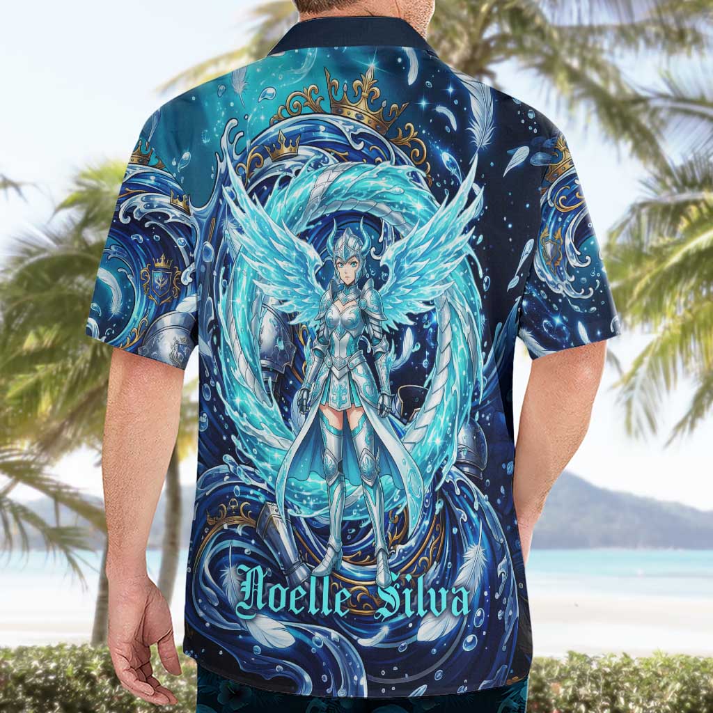 Noelle Silva Black Clover Hawaiian Shirt Celestial Armor Anime Style with Oceanic Magic Swirls
