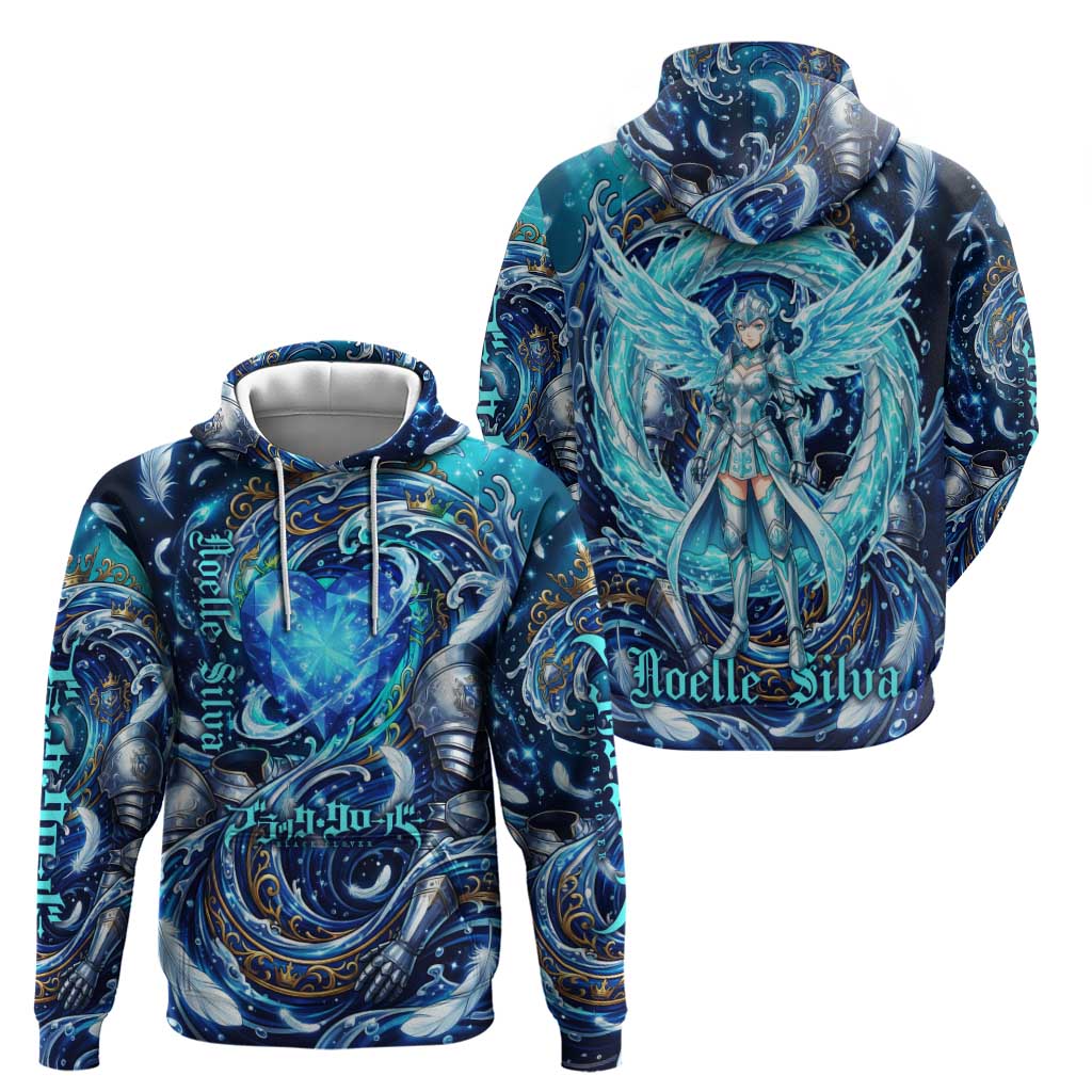 Noelle Silva Black Clover Hoodie Celestial Armor Anime Style with Oceanic Magic Swirls
