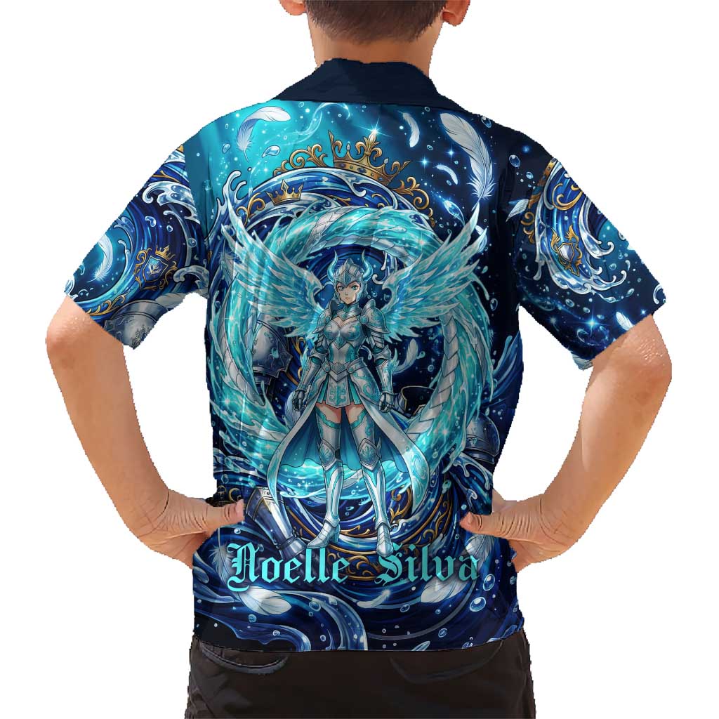 Noelle Silva Black Clover Kid Hawaiian Shirt Celestial Armor Anime Style with Oceanic Magic Swirls