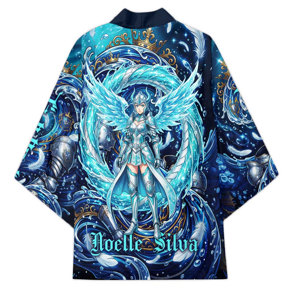 Noelle Silva Black Clover Kimono Celestial Armor Anime Style with Oceanic Magic Swirls