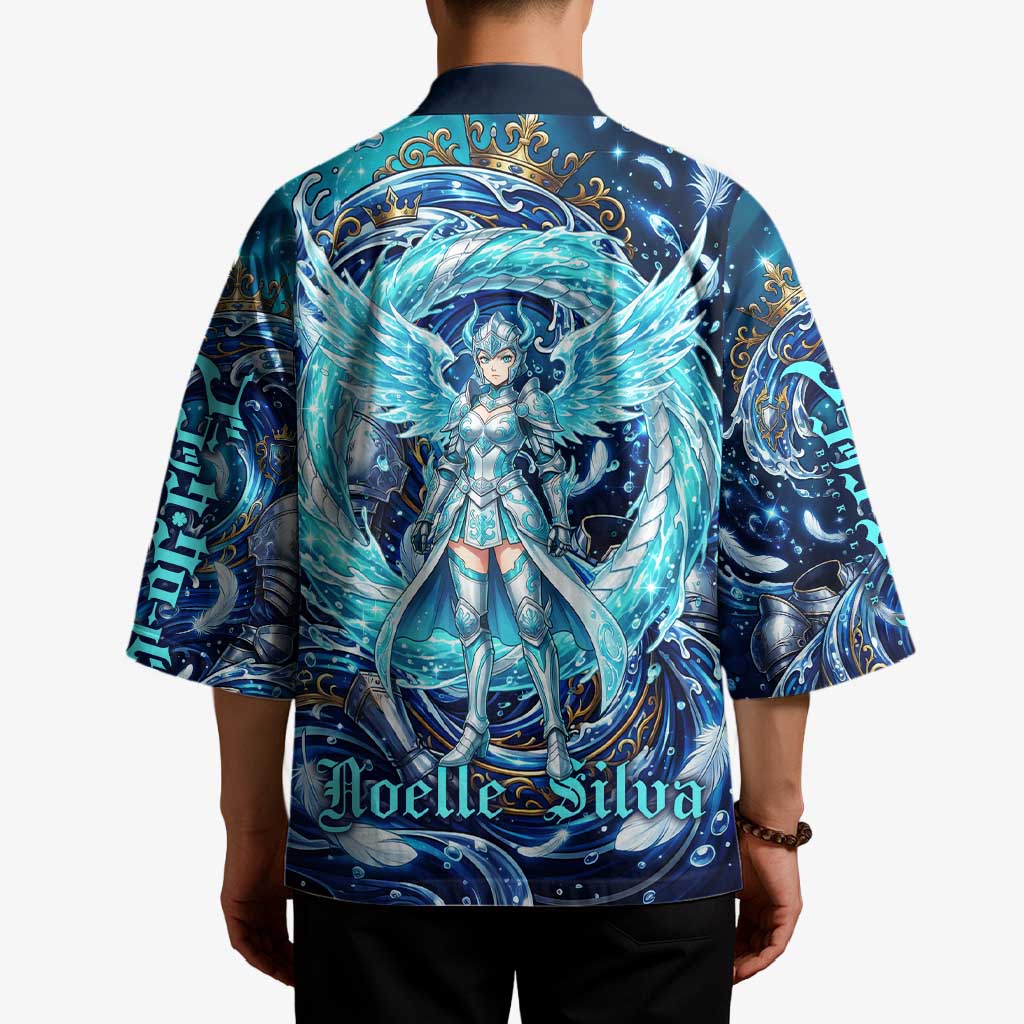 Noelle Silva Black Clover Kimono Celestial Armor Anime Style with Oceanic Magic Swirls
