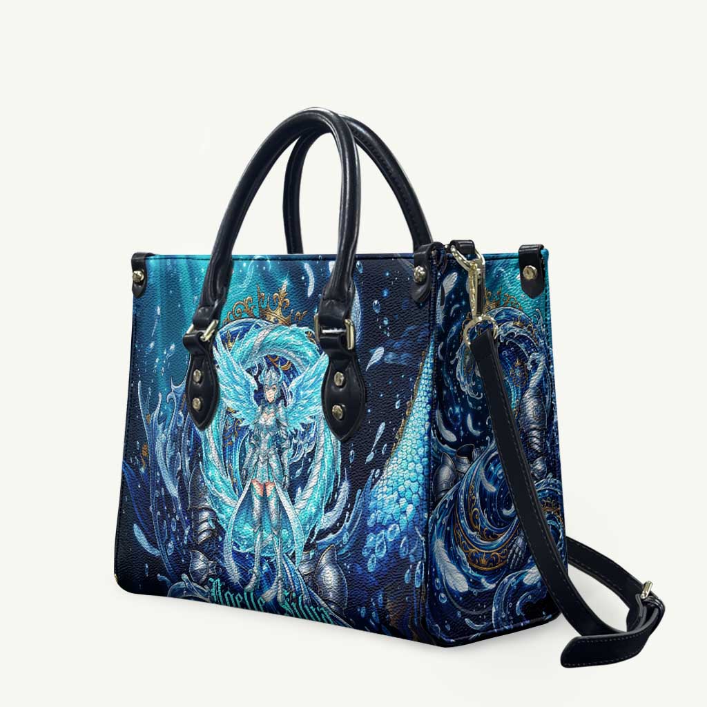 Noelle Silva Black Clover Leather Bag Celestial Armor Anime Style with Oceanic Magic Swirls