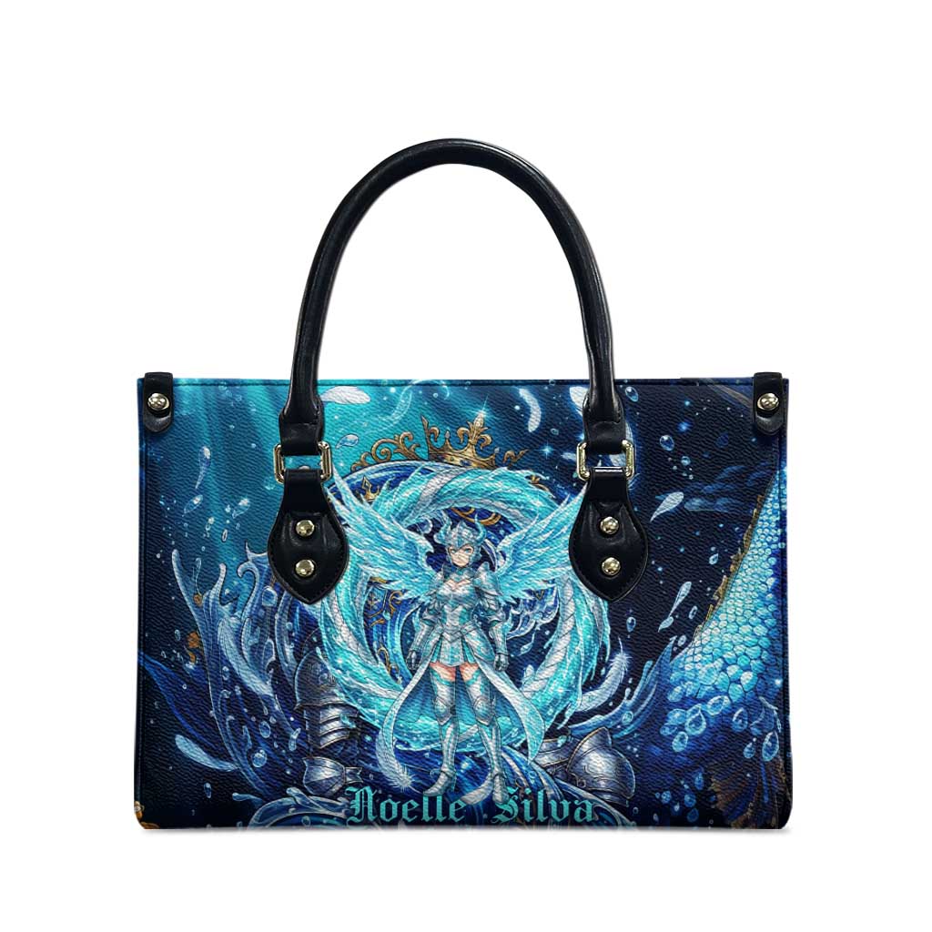 Noelle Silva Black Clover Leather Bag Celestial Armor Anime Style with Oceanic Magic Swirls