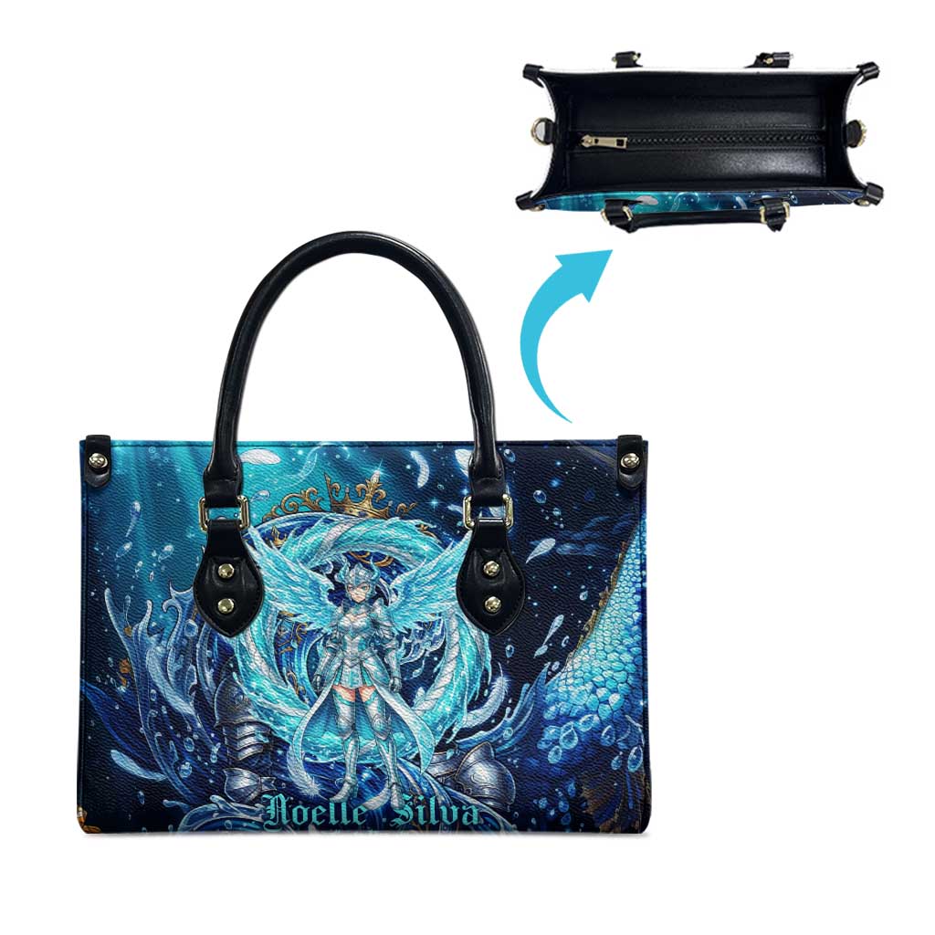 Noelle Silva Black Clover Leather Bag Celestial Armor Anime Style with Oceanic Magic Swirls