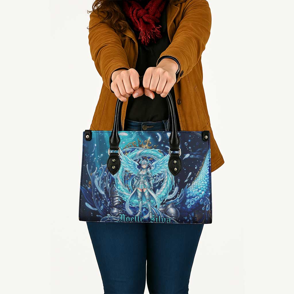 Noelle Silva Black Clover Leather Bag Celestial Armor Anime Style with Oceanic Magic Swirls