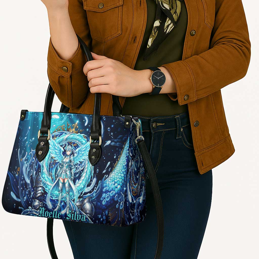 Noelle Silva Black Clover Leather Bag Celestial Armor Anime Style with Oceanic Magic Swirls