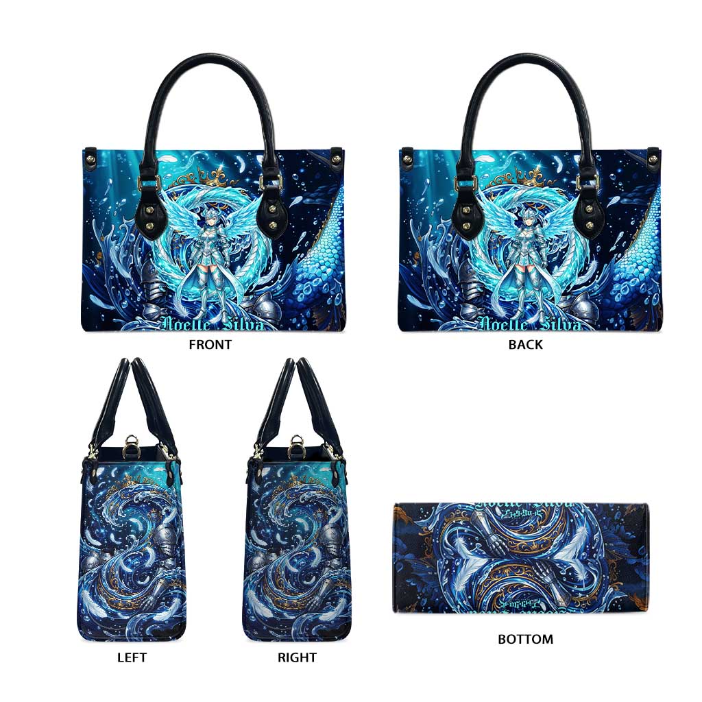 Noelle Silva Black Clover Leather Bag Celestial Armor Anime Style with Oceanic Magic Swirls