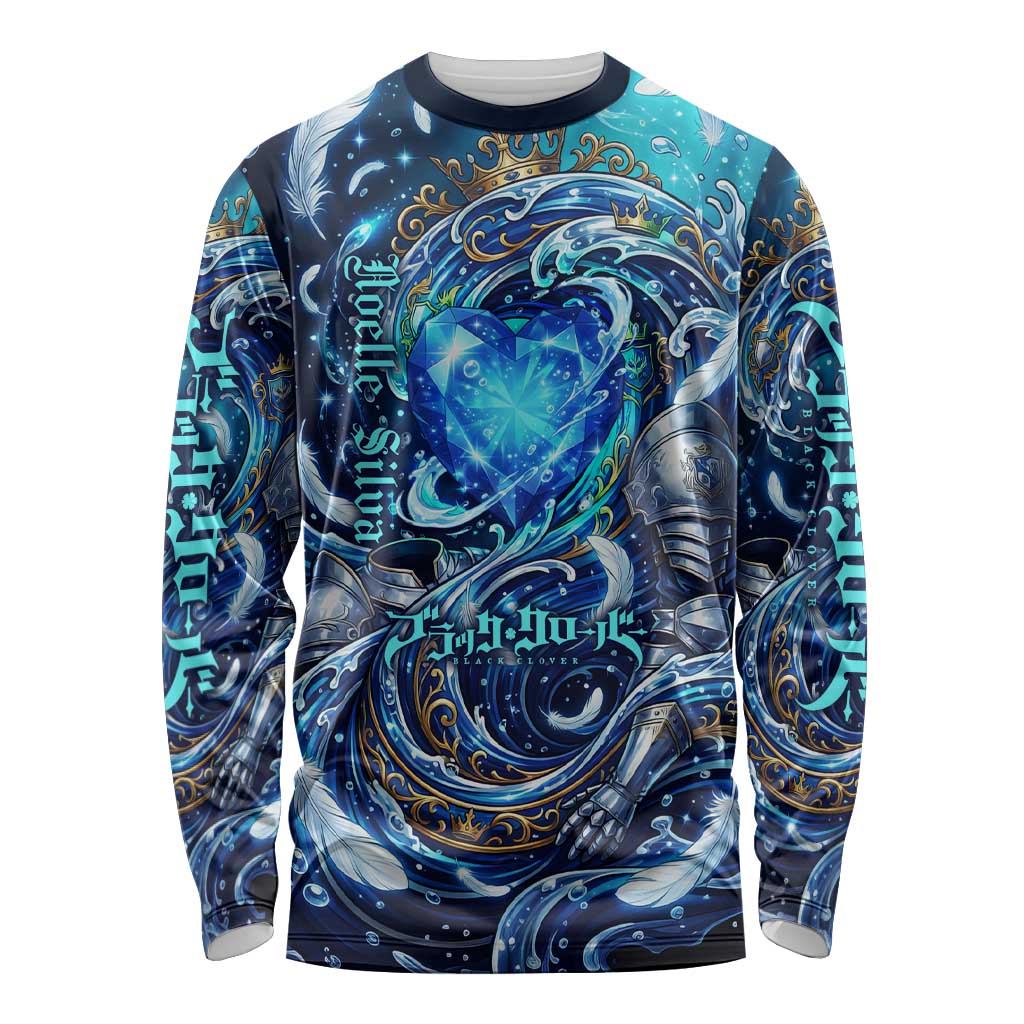 Noelle Silva Black Clover Long Sleeve Shirt Celestial Armor Anime Style with Oceanic Magic Swirls