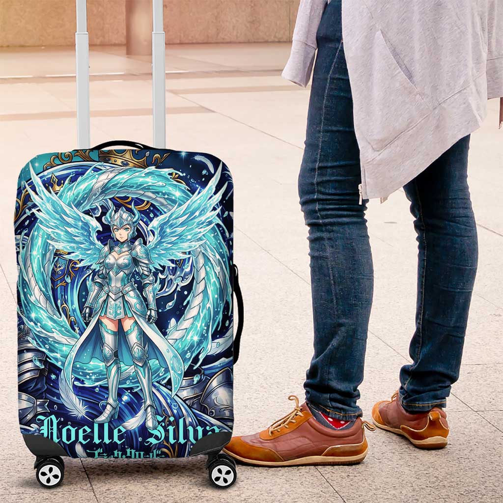 Noelle Silva Black Clover Luggage Cover Celestial Armor Anime Style with Oceanic Magic Swirls