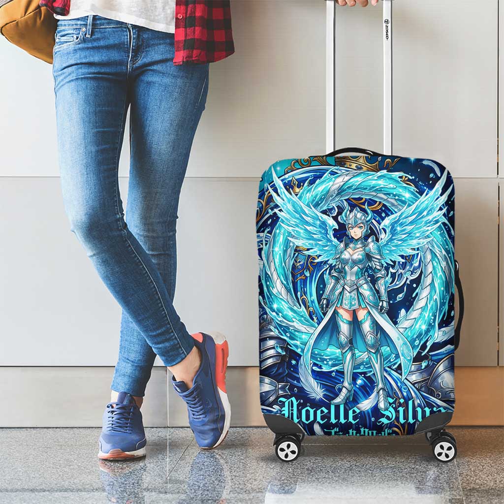 Noelle Silva Black Clover Luggage Cover Celestial Armor Anime Style with Oceanic Magic Swirls