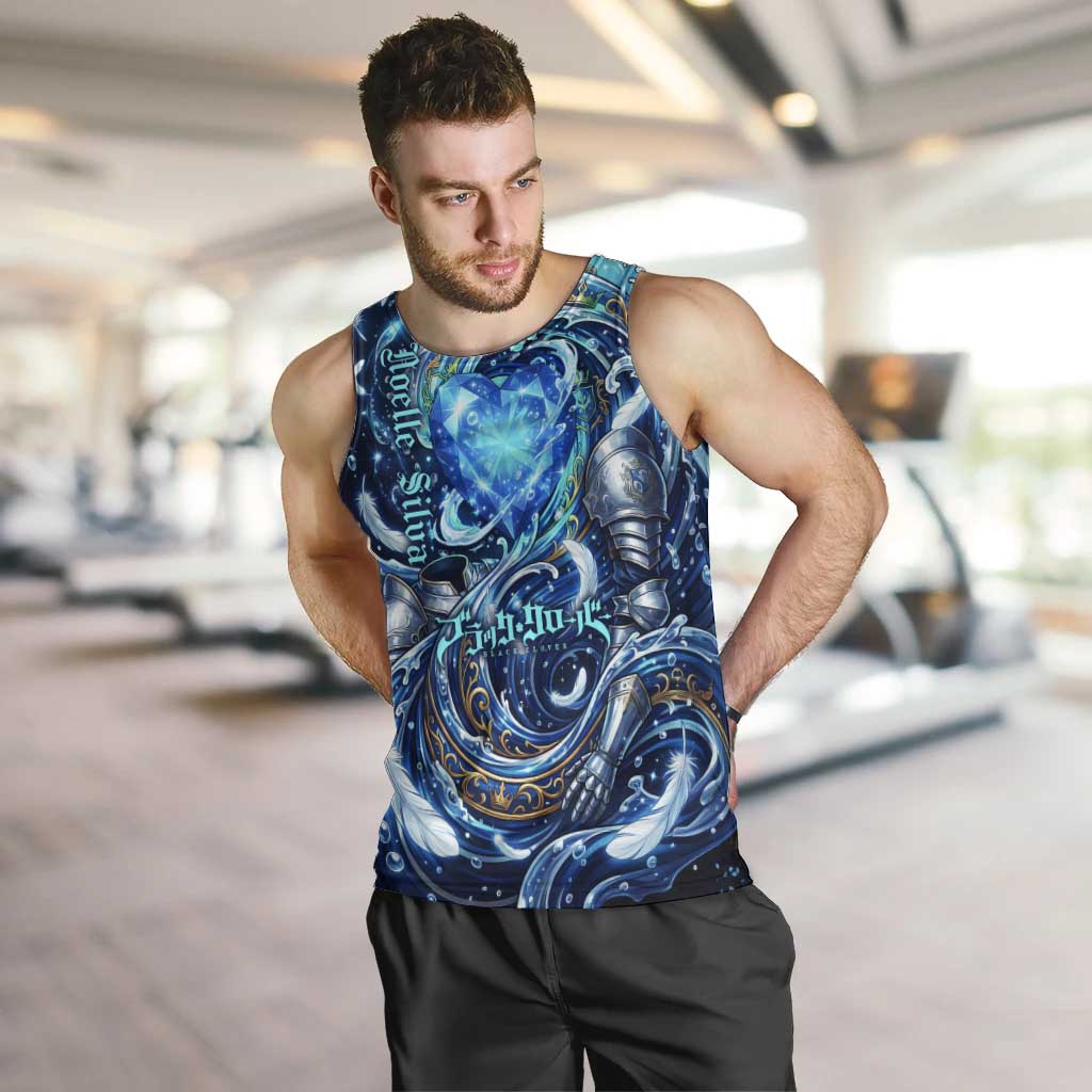Noelle Silva Black Clover Men Tank Top Celestial Armor Anime Style with Oceanic Magic Swirls