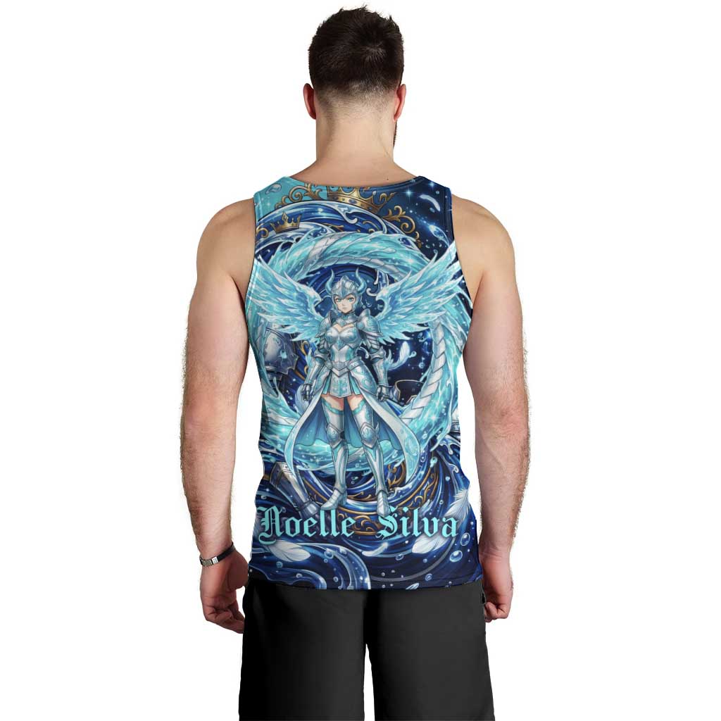 Noelle Silva Black Clover Men Tank Top Celestial Armor Anime Style with Oceanic Magic Swirls