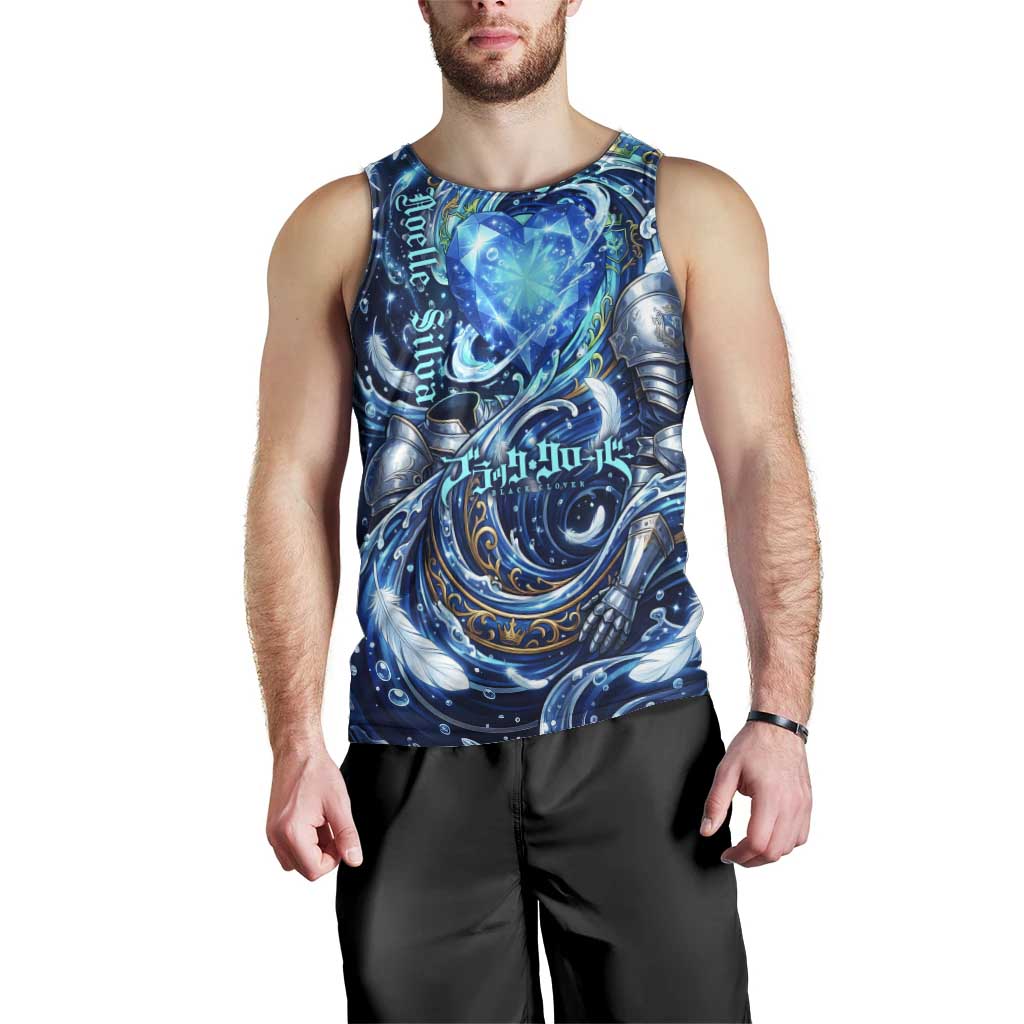 Noelle Silva Black Clover Men Tank Top Celestial Armor Anime Style with Oceanic Magic Swirls