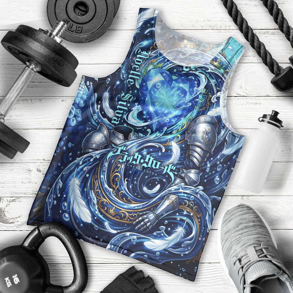 Noelle Silva Black Clover Men Tank Top Celestial Armor Anime Style with Oceanic Magic Swirls