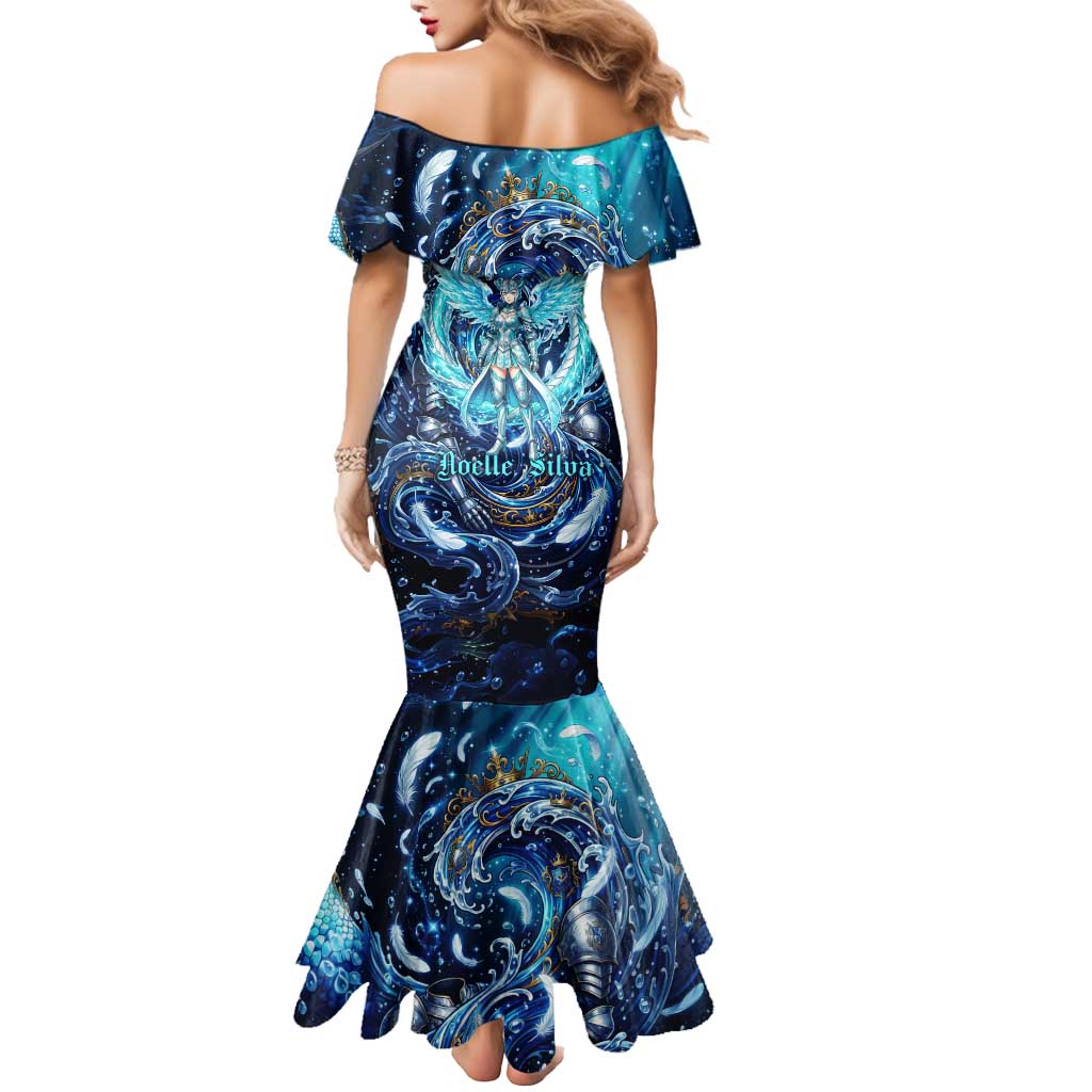 Noelle Silva Black Clover Mermaid Dress Celestial Armor Anime Style with Oceanic Magic Swirls