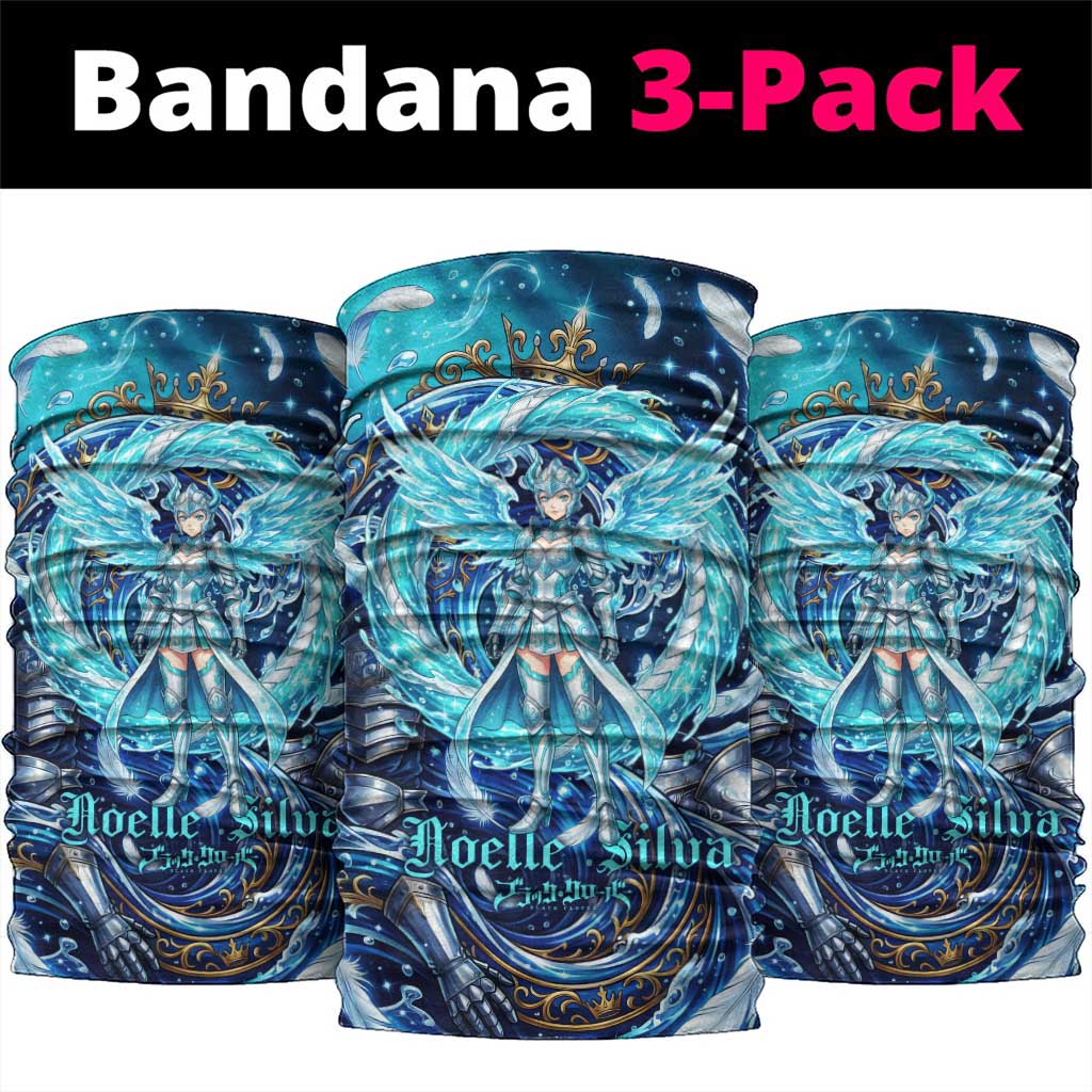 Noelle Silva Black Clover Neck Gaiter Celestial Armor Anime Style with Oceanic Magic Swirls