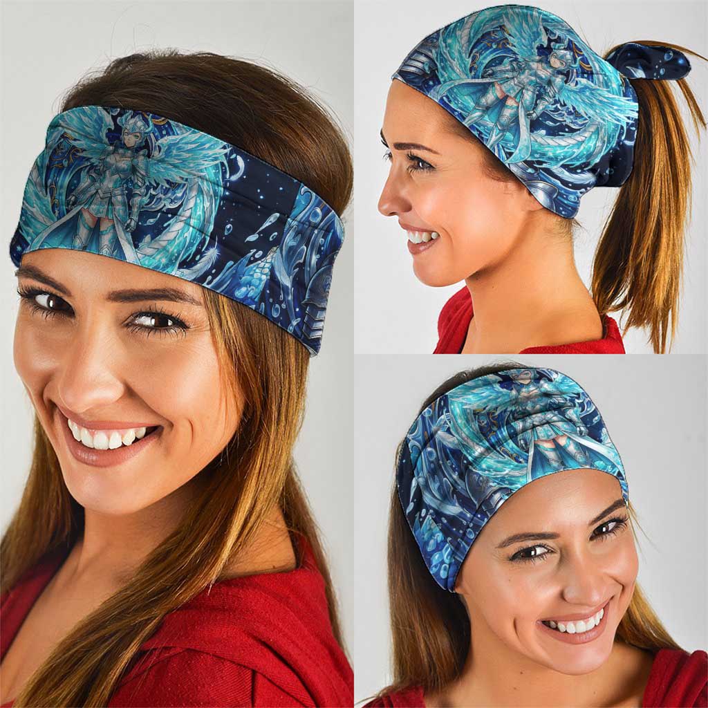 Noelle Silva Black Clover Neck Gaiter Celestial Armor Anime Style with Oceanic Magic Swirls