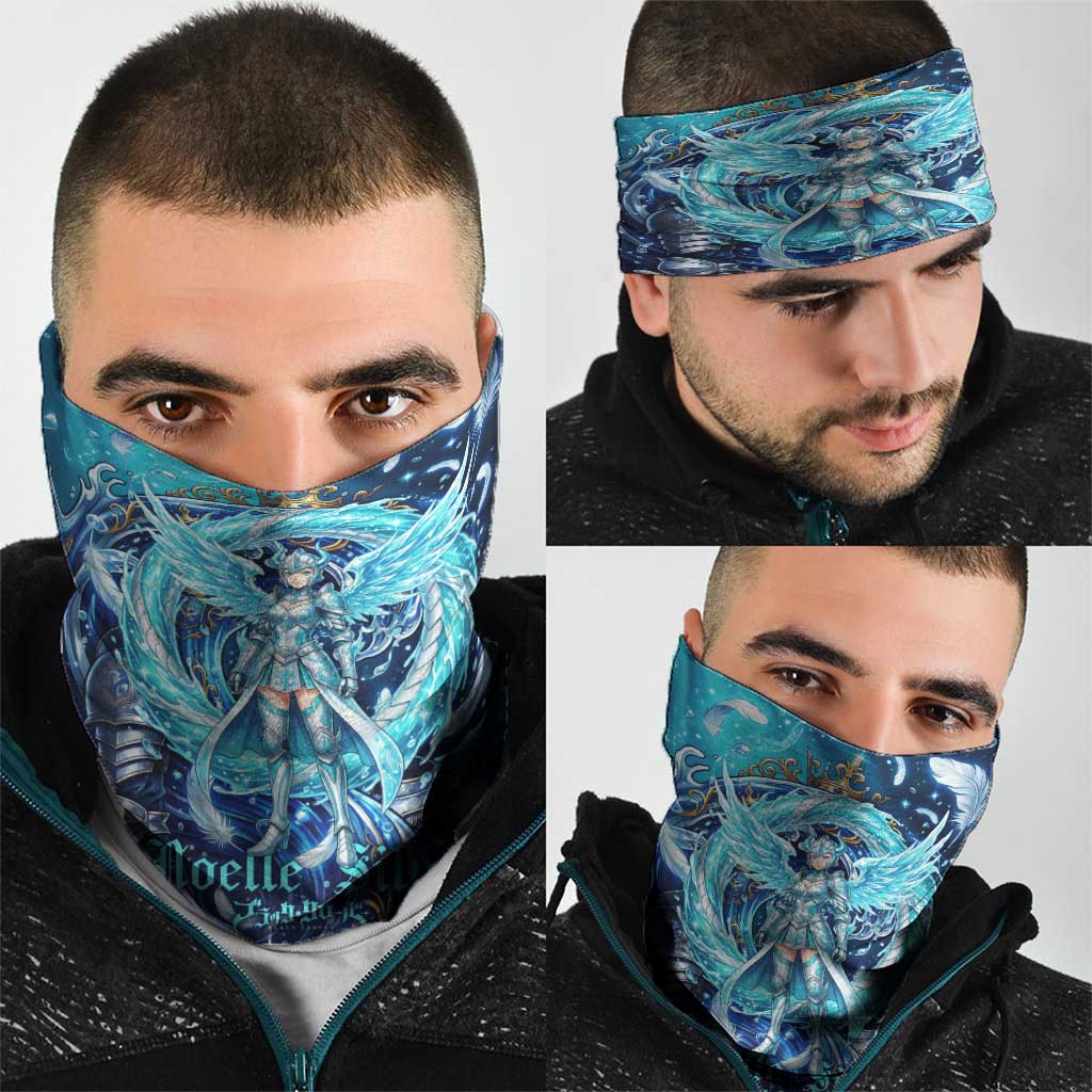 Noelle Silva Black Clover Neck Gaiter Celestial Armor Anime Style with Oceanic Magic Swirls