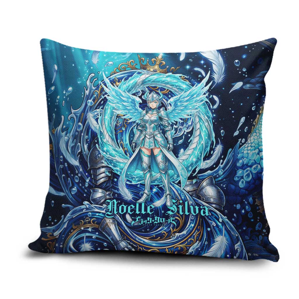 Noelle Silva Black Clover Pillow Cover Celestial Armor Anime Style with Oceanic Magic Swirls