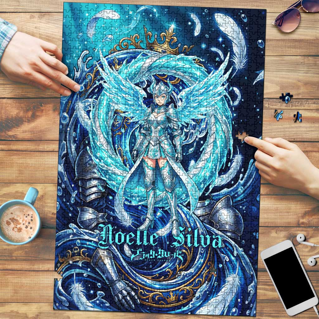 Noelle Silva Black Clover Puzzle Celestial Armor Anime Style with Oceanic Magic Swirls