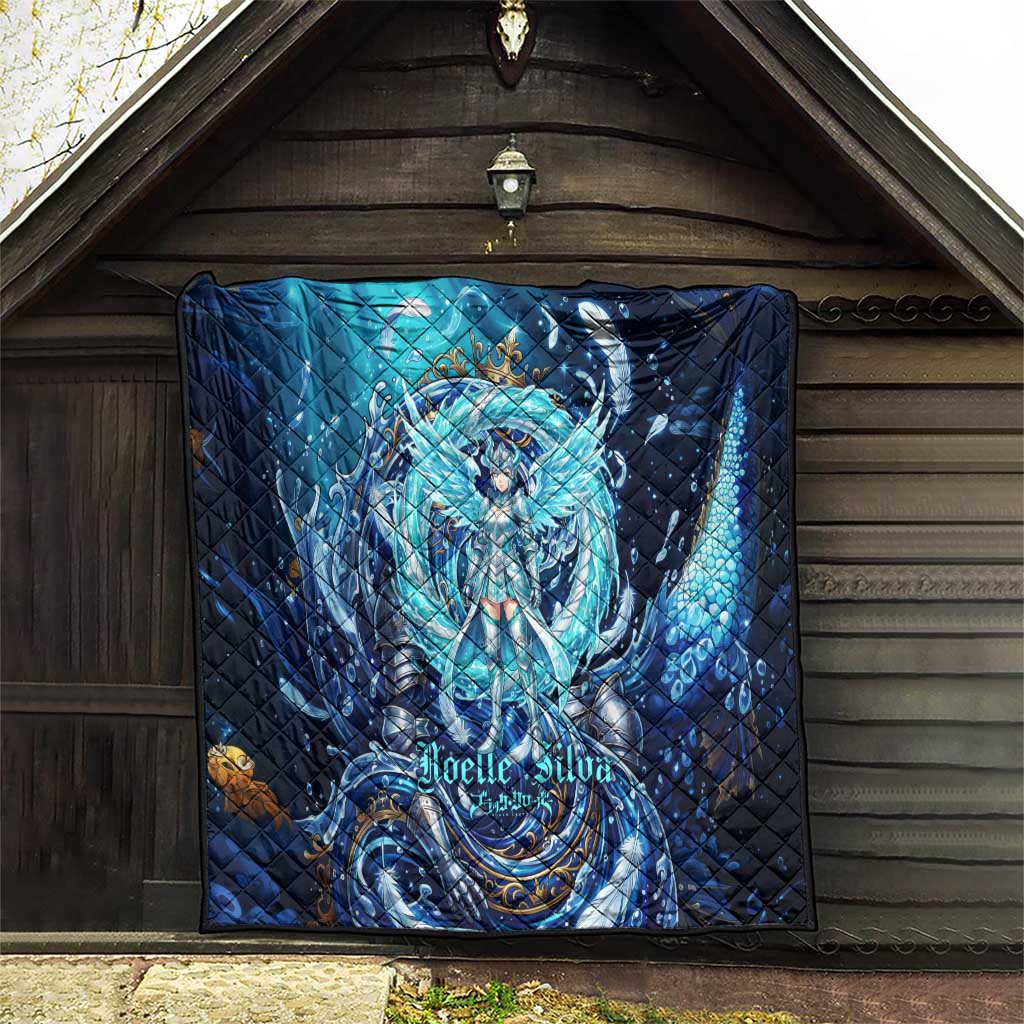 Noelle Silva Black Clover Quilt Celestial Armor Anime Style with Oceanic Magic Swirls