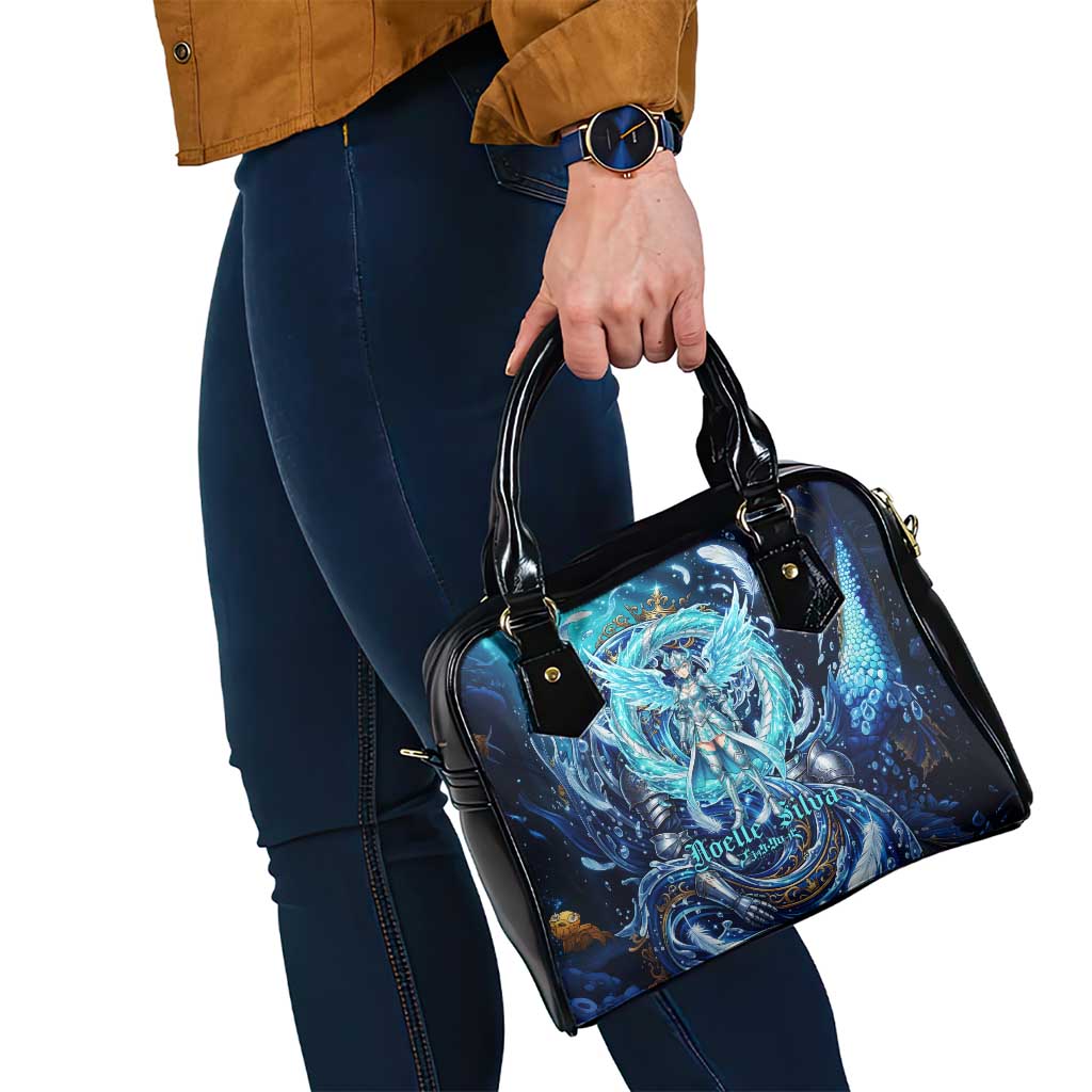 Noelle Silva Black Clover Shoulder Handbag Celestial Armor Anime Style with Oceanic Magic Swirls