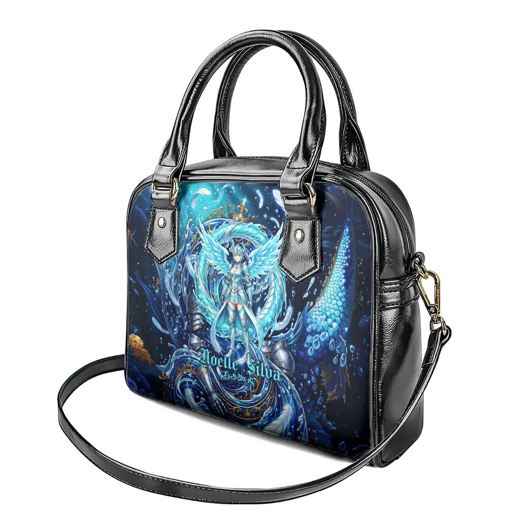 Noelle Silva Black Clover Shoulder Handbag Celestial Armor Anime Style with Oceanic Magic Swirls