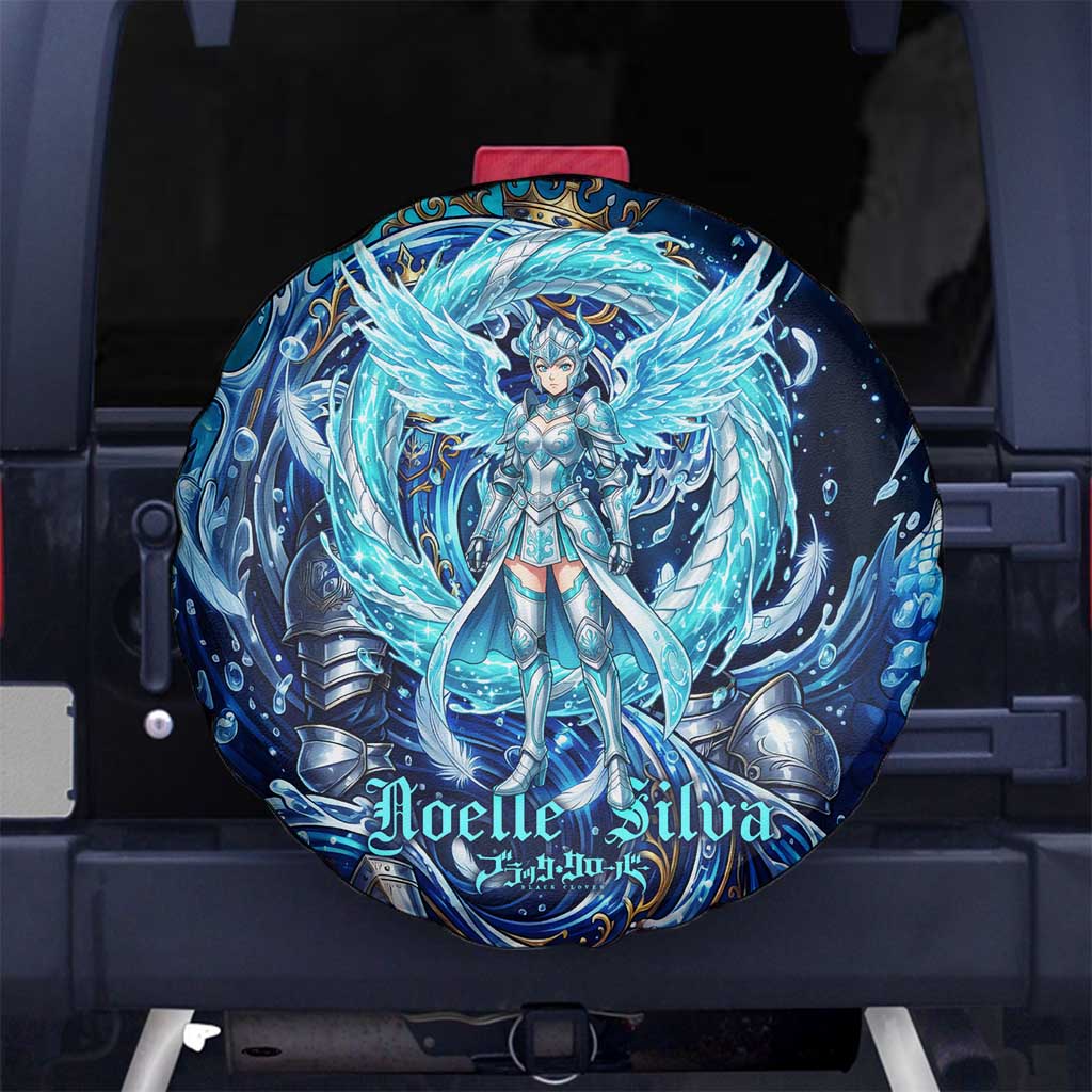 Noelle Silva Black Clover Spare Tire Cover Celestial Armor Anime Style with Oceanic Magic Swirls