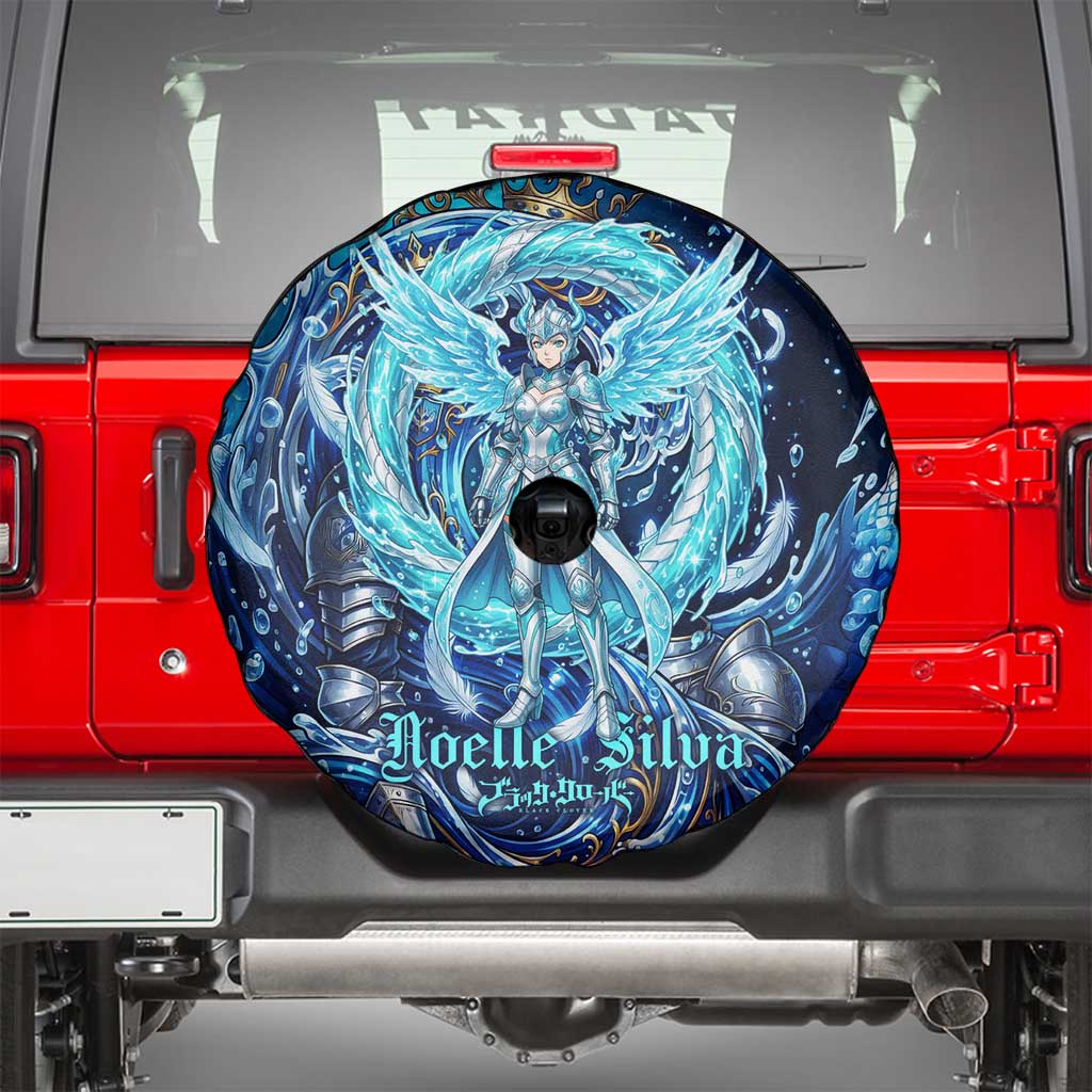 Noelle Silva Black Clover Spare Tire Cover Celestial Armor Anime Style with Oceanic Magic Swirls