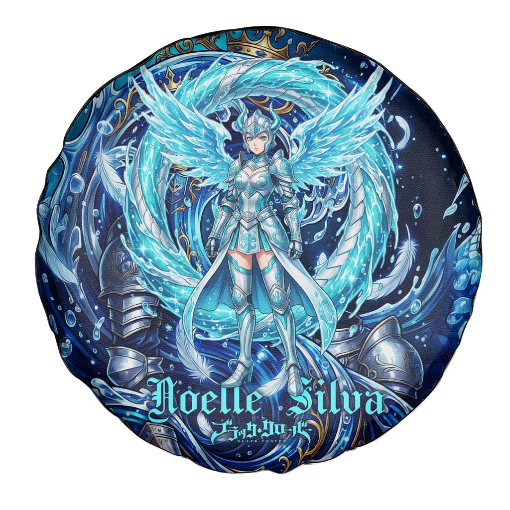 Noelle Silva Black Clover Spare Tire Cover Celestial Armor Anime Style with Oceanic Magic Swirls